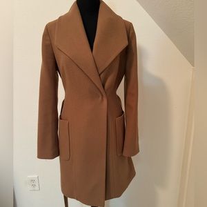 Express wool coat w/ belt